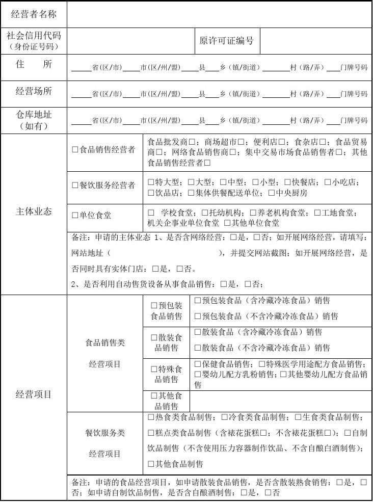 食品經(jīng)營許可證換證申請(qǐng)書撰寫指南與范例